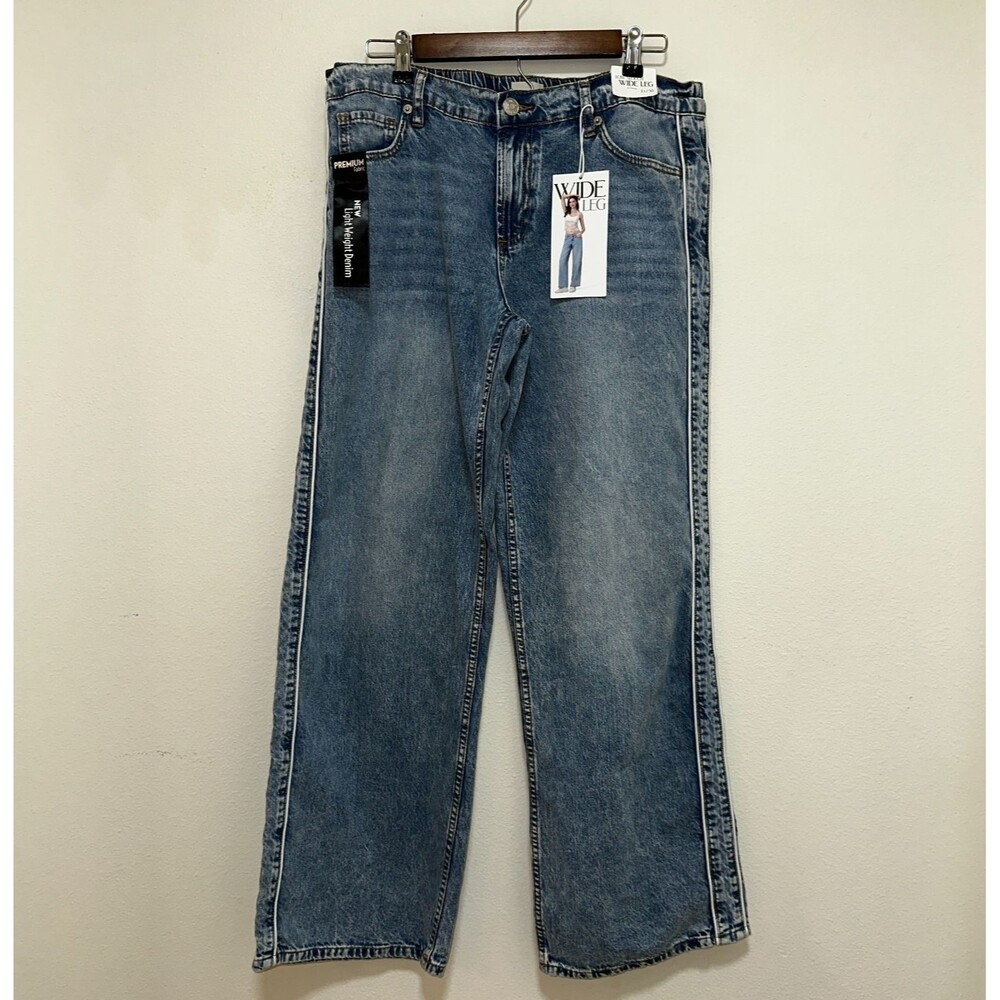 Simple Society Low Slouch Wide Leg Jeans Womens‎ Size 11 /30 Fit 35x30 NWT